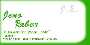 jeno raber business card